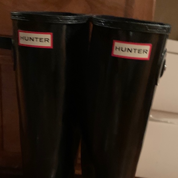 Hunter black shine knee high boots - Picture 5 of 5
